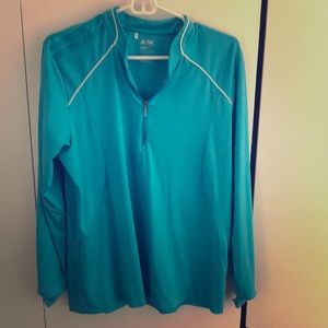 Adidas Blue Quarter-Sleeve